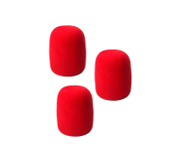 Ветрозащитная насадка для микрофона, поролоновая, цвет красный, 3 шт