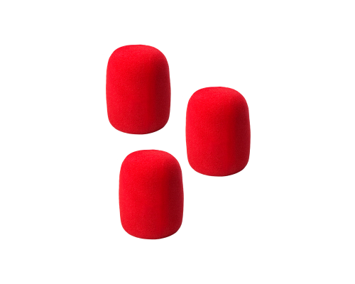 Ветрозащитная насадка для микрофона, поролоновая, цвет красный, 3 шт