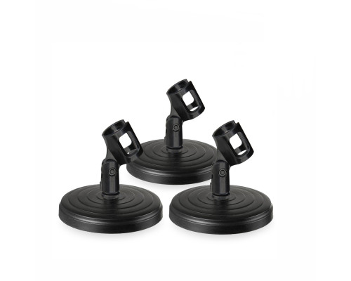 Подставка ZM-02MIC-B держатель бочонок для микрофона до 3,4 см, цвет черный, 3 шт