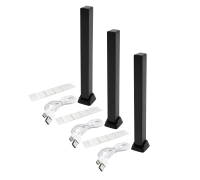 Светодиодная подсветка RGB D08 эквалайзер для музыки с мобильным приложением, черный, 3 шт