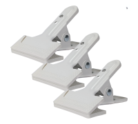 Держатель-прищепка PR1-W белая для крепления светоотражателя, фотофона, 3 шт