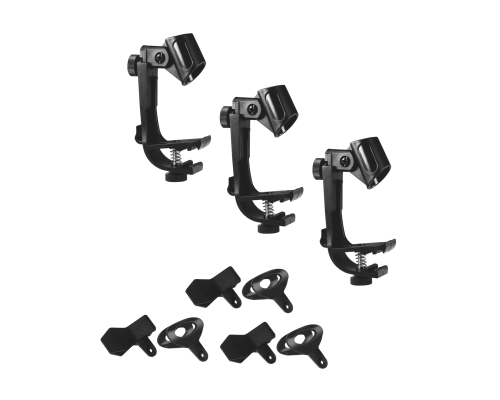 Держатель микрофона ударной установки c 3 креплениями, 3 комплекта