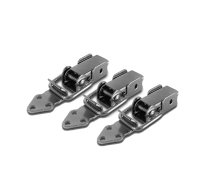 Замок-защелка стальной для ящика в комплекте с крючком, замок лягушка железный накидной, 3 шт