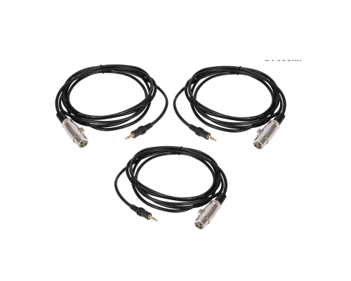 Кабель XLR-Jack 3.5, 2 метра, для микрофона, 3 шт