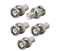 Переходник гнездо RCA (мама) - штекер BNC (папа), 5 шт