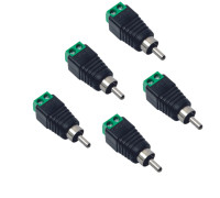 Разъем штекер RCA (папа) с клеммной колодкой, 5 шт