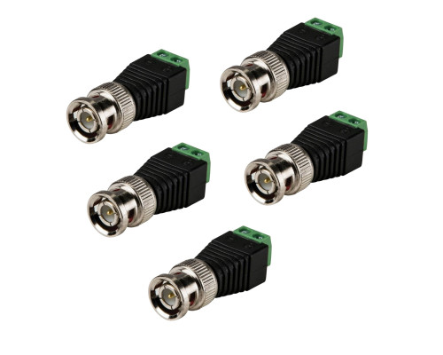 Разъем штекер BNC (папа) с клеммной колодкой, 5 шт