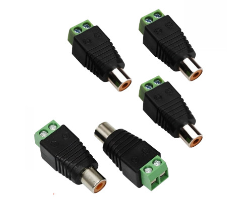 Разъем гнездо RCA (мама) с клеммной колодкой, 5 шт