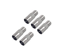 Переходник гнездо F (мама) - гнездо TV (мама), 5 шт