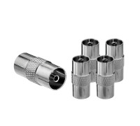 Переходник гнездо TV (мама) - гнездо TV (мама), 5 шт