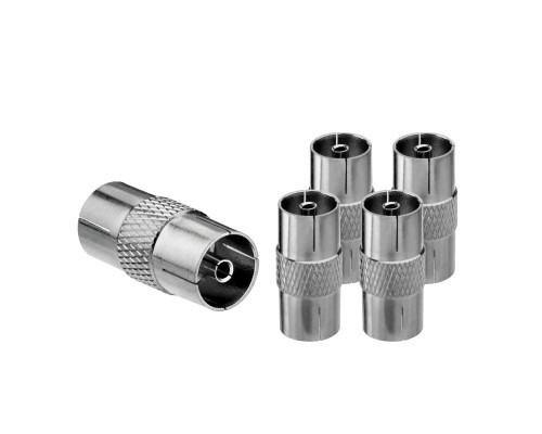 Переходник гнездо TV (мама) - гнездо TV (мама), 5 шт