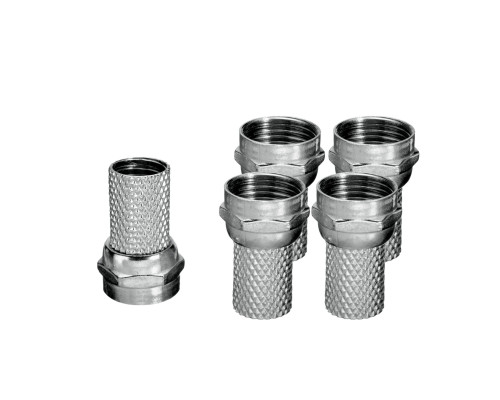 Разъем F (гайка) для монтажа TV провода, 5 шт