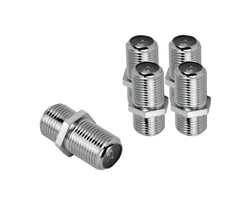 Переходник гнездо F (мама) - гнездо F (мама) "бочка", 5 шт