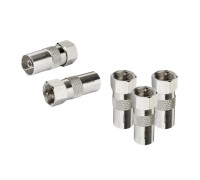 Переходник гнездо TV (мама) - штекер F (папа), 5 шт