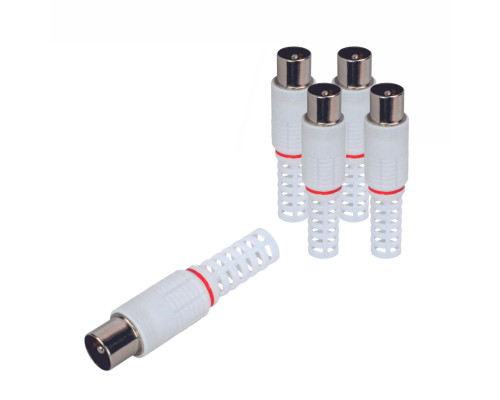 Антенный разъем штекер TV (папа), без пайки, 5 шт