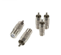 Переходник гнездо F (мама) - штекер RCA (папа), 5 шт