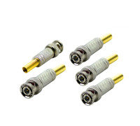 Разъем штекер BNC (папа) под винт с пружиной, 5 шт