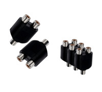 Переходник гнездо RCA (мама) - 2 гнезда RCA (мама), 5 шт