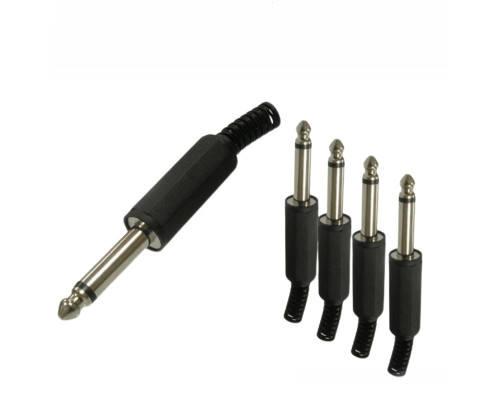 Разъем штекер 6.35 мм моно jack (папа), 5 шт