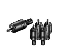 Разъем штекер аудио на кабель под винт, «точка-тире», пластик, 5 шт