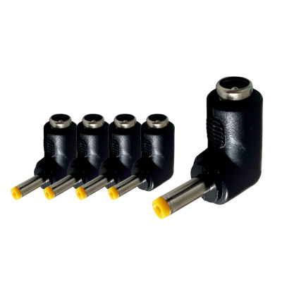 Переходник DC гнездо 5,5/2,5 мм (мама) - штекер 4,8/1,7 мм (папа), угловой, 5 шт