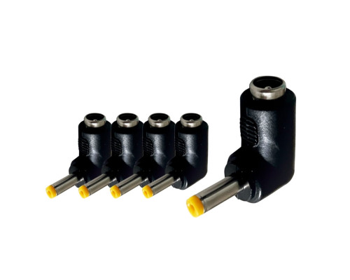 Переходник DC гнездо 5,5/2,5 мм (мама) - штекер 4,8/1,7 мм (папа), угловой, 5 шт