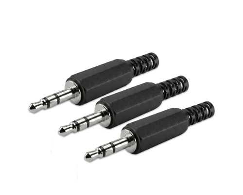 Переходник mini-jack 3.5 мм папа стерео 3 pin, 3 шт