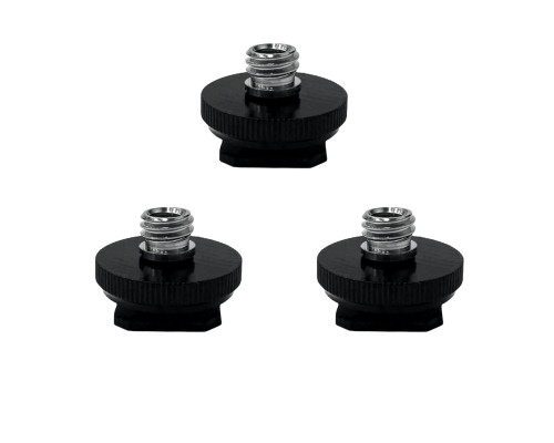 Адаптер под крепление "холодный башмак" с переходником 1/4"(F) - 3/8"(M), 3 шт.