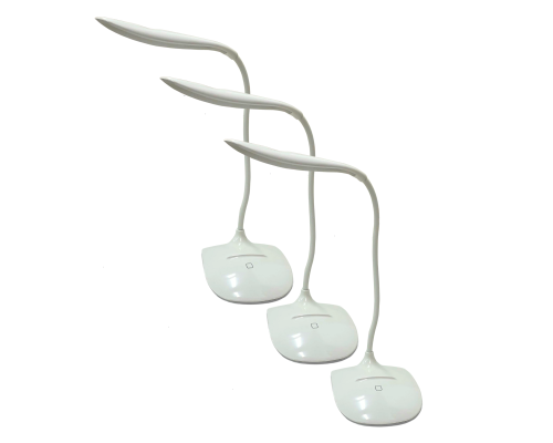 Настольная LED лампа на аккумуляторе, светильник с 3 режимами яркости на гибкой основе, 3 шт