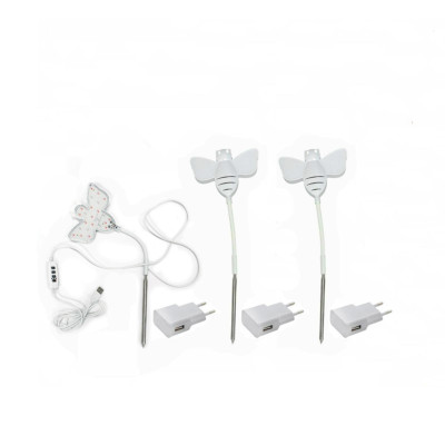 Гибкая светодиодная фитолампа для растений "пчелка", 3 режима света, с адаптером питания, 3 шт