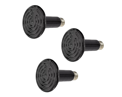 Нагревательные лампы для террариума или аквариума, керамические, 25W, 3шт