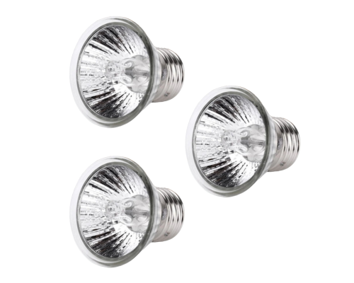 Ультрафиолетовые, греющие лампы для террариума Е27, 75вт, UVA+UVB, маленькие, 3шт