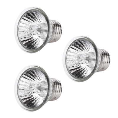 Ультрафиолетовые, греющие лампы для террариума Е27, 50вт, UVA+UVB, маленькие, 3шт