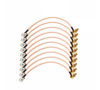 Комплект пигтейл-переходников TS9 - SMA female угловой, кабельная сборка, 10 шт, 15 см