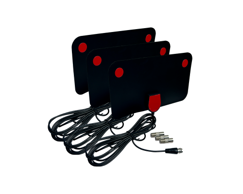 Телевизионная антенна для цифрового ТВ, компактная HDTV антенна без усилителя, черная, 3 шт