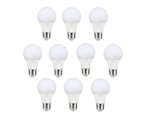 Лампа светодиодная E27/4000К/5 Вт, форма груша, 10 шт