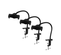 Гибкий держатель GDTS-B для телефона на усиленной струбцине, черный, 3 шт