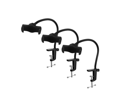 Гибкий держатель GDTS-B для телефона на усиленной струбцине, черный, 3 шт