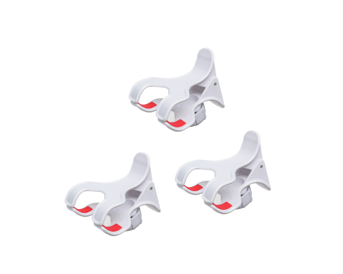 Прищепка белая для фитолампы для шарового крепления диаметром 1.6 см, 3 шт