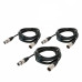 Кабель для микрофона XLR (M) - XLR (F), 1.5 м, 3 шт