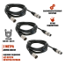 Кабель 2 м для микрофона XLR (M) - XLR (F), 3 шт