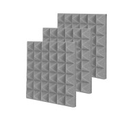 Звукоизоляция для студии, акустический поролон, серый, 3 шт