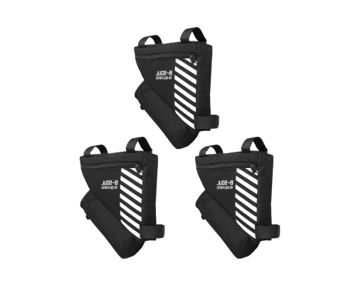 Велосумка на раму VB-01, сумка для велосипеда дорожная, черная, 3 шт