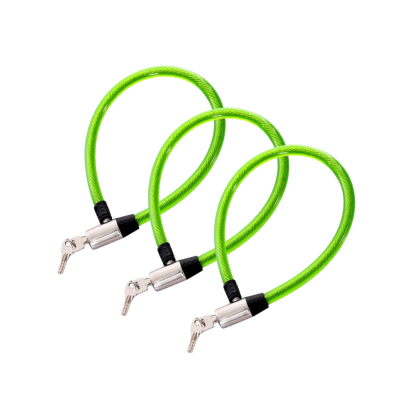 Замок для велосипеда VZ-M-GR с металлической головкой, зеленый, 3 шт