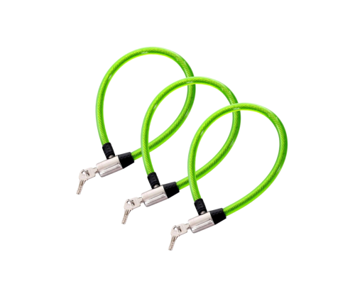 Замок для велосипеда VZ-M-GR с металлической головкой, зеленый, 3 шт