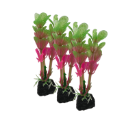 Растение искусственное, декор для аквариума, Альтернантера розовая, 3 шт