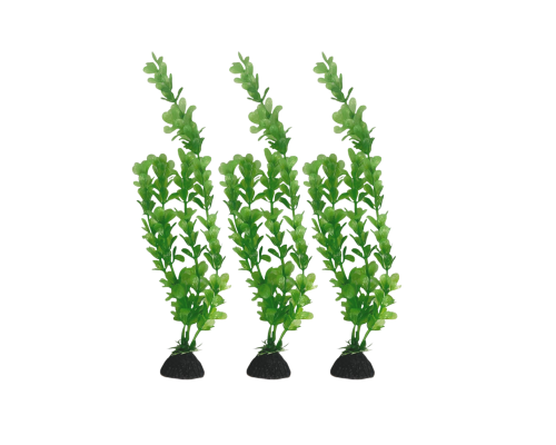 Растение искусственное, декор для аквариума, Перистолистник зелёный, 3 шт