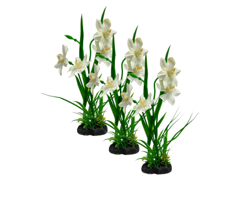 Растение искусственное, декор для аквариума, Нарцисс, 3 шт