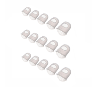 Напальчники силиконовые универсальные белые для игры на гитаре, размер XXS, XS, S, M, L, 15 шт