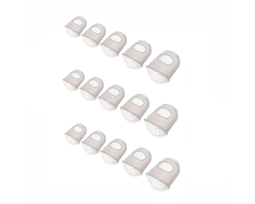 Напальчники силиконовые универсальные белые для игры на гитаре, размер XXS, XS, S, M, L, 15 шт